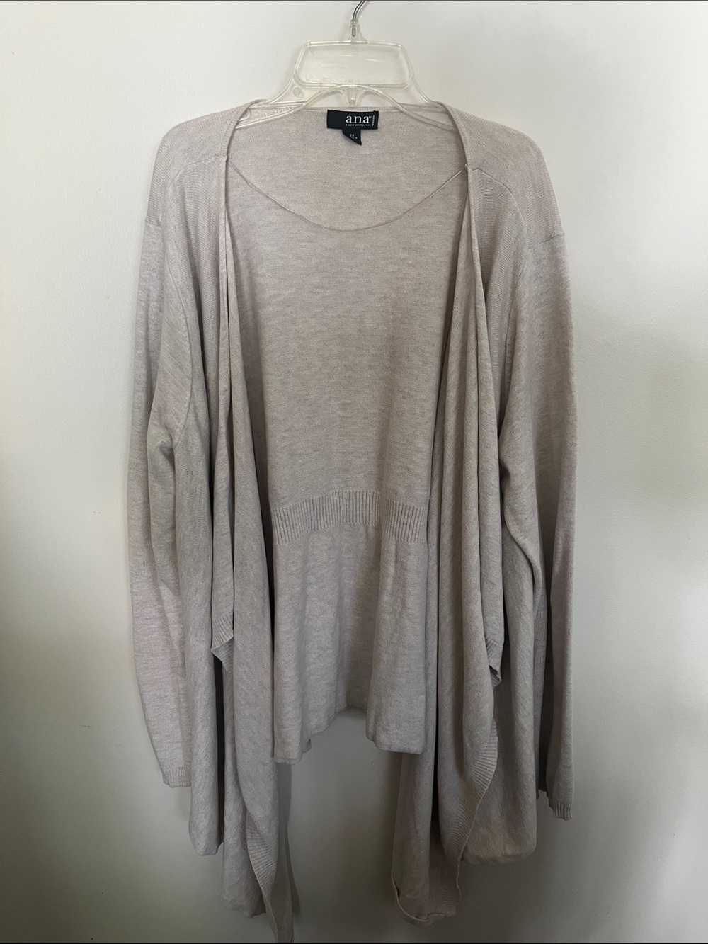 a.n.a Light Taupe Open Drape Cardigan